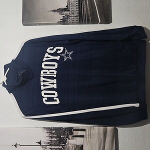 Dallas Cowboys Swater Blue MED  Full Zip  Jacket NFL. EMBROIDED